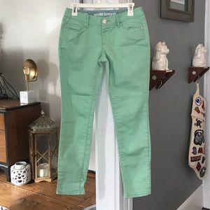 Mossimo Supply Mint Ankle Skinny Jeans